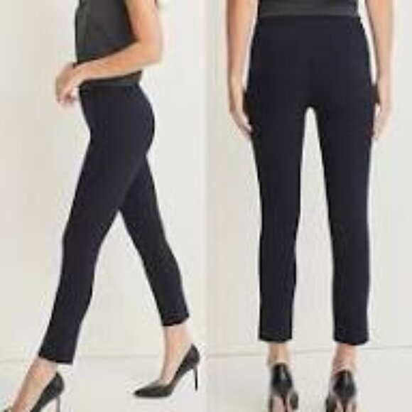 Veronica Beard Zip Back Scuba Pants In Navy Size 2 - Picture 1 of 9